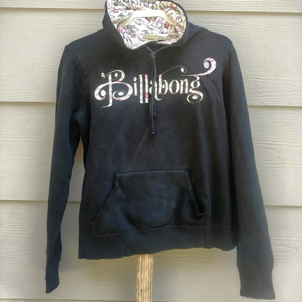 Billabong Vintage Black Pullover Hoodie size XL